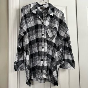 Black and White Plaid Shirt
